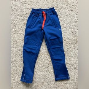 L.L. Bean Kids’ Mountain Fleece Pants. Regatta blue. Ankle zips. EUC. Size 6x-7.